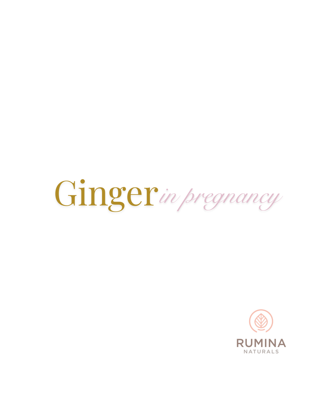 The GINGER advantage - a game changer for pregnancy nausea